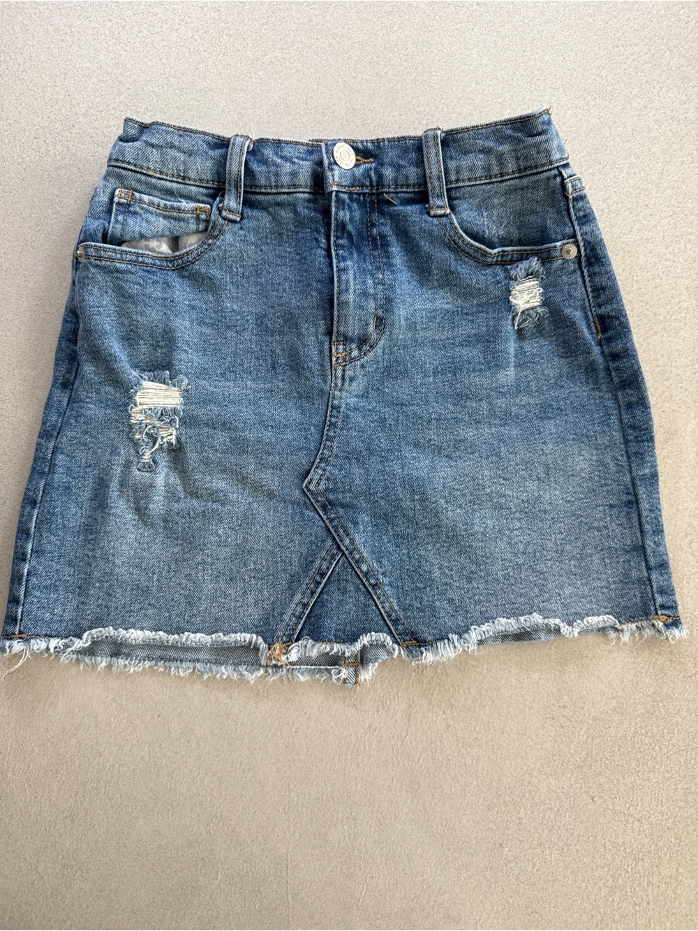 Cat & Jack Distressed Denim Mini Skirt - Blue
